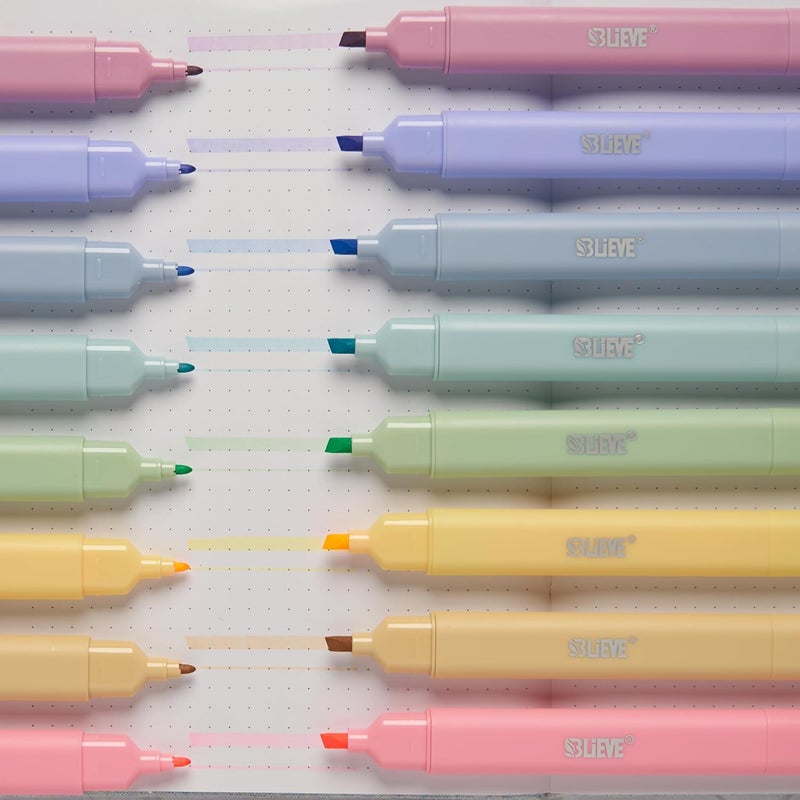 Believe - Aesthetic Bible Highlighters No Bleed Through Assorted Colors, Cute Highlighter Dual Tip For Journaling Supplies And Accessories, Bible Highlighters And Pens No Bleed (CANDY) - Image 2
